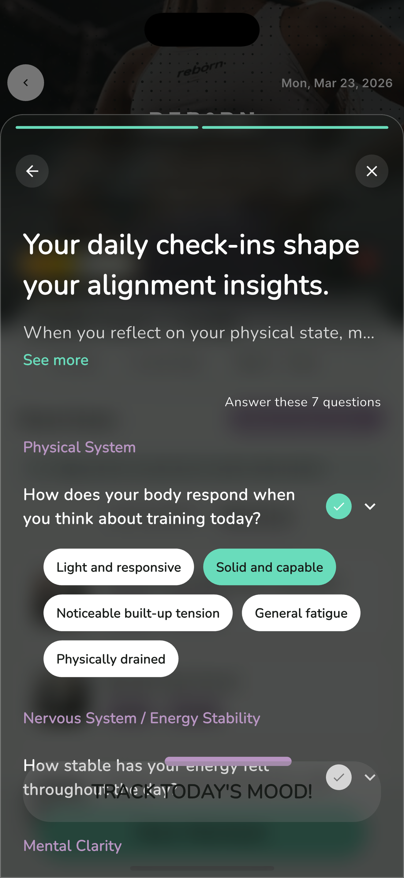 Check in with your body before you train